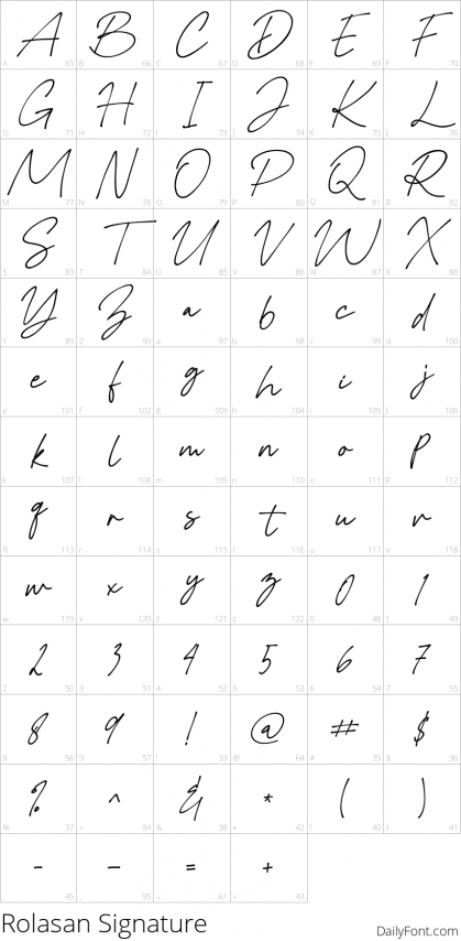 Rolasan Signature by Zuzulgo Studio at DailyFont.com