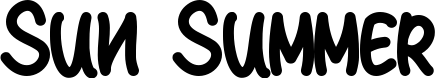 Sun Summer font sample