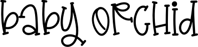 Baby Orchid font sample
