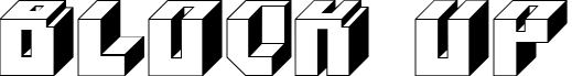 Block Up font sample