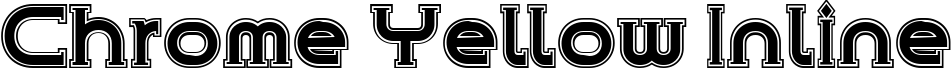 Chrome Yellow Inline font sample