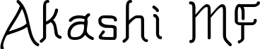 Akashi MF font sample