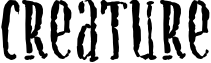 Creature font sample