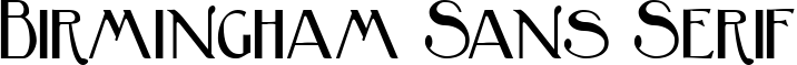 Birmingham Sans Serif