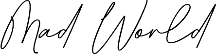 Mad World font sample