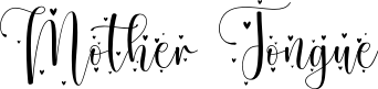 Mother Tongue font sample
