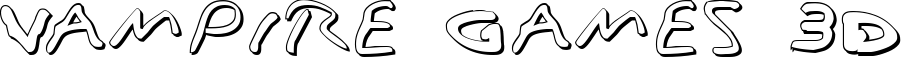 Vampire Games 3D font sample