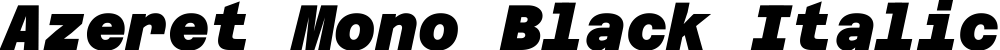 Azeret Mono Black Italic