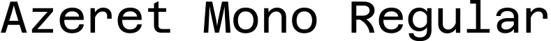 Azeret Mono Regular