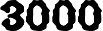 3000 font sample