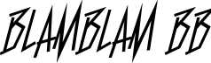 BlamBlam BB font sample