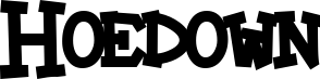 Hoedown font sample