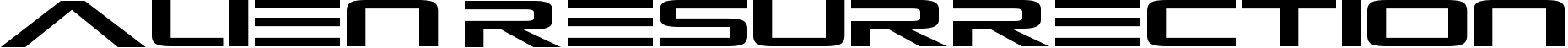 Alien Resurrection font sample