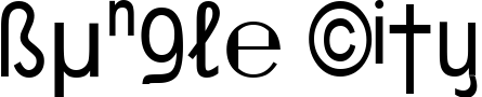 Bungle City font sample