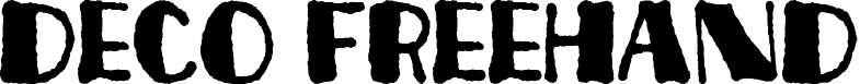 Deco Freehand font sample