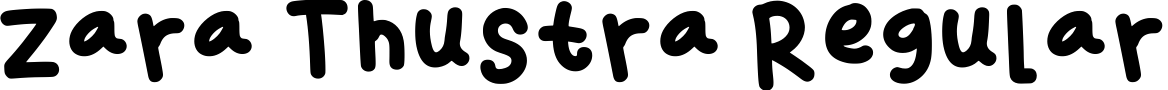 Zara Thustra Regular font sample