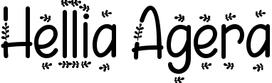 Hellia Agera font sample
