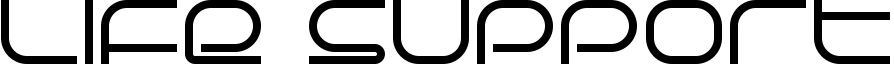 Life Support font sample