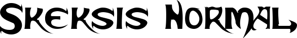Skeksis Normal font sample