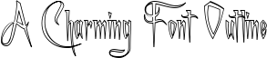A Charming Font Outline