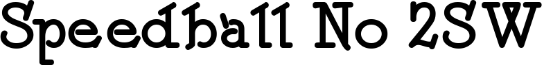 Speedball No 2SW font sample