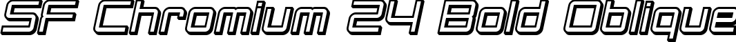 SF Chromium 24 Bold Oblique