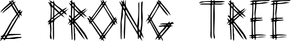 2 Prong Tree font sample