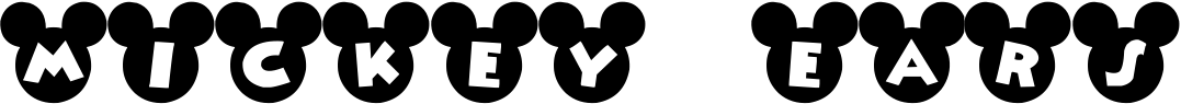 Mickey Ears font sample