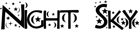 Night Sky font sample