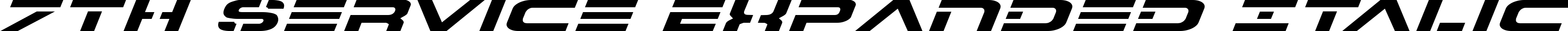 7th Service Expanded Italic font sample