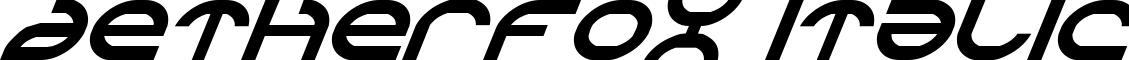 Aetherfox Italic title