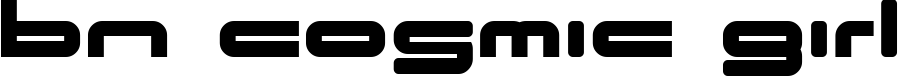 BN Cosmic Girl font sample
