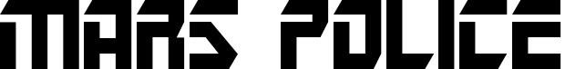 Mars Police font sample
