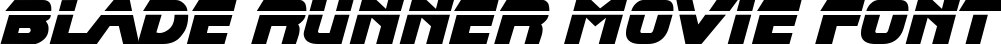 Blade Runner Movie Font