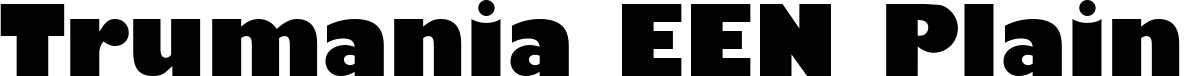 Trumania EEN Plain font sample