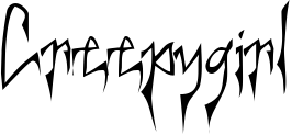 Creepygirl font sample