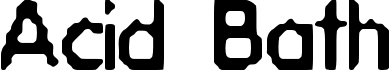 Acid Bath font sample
