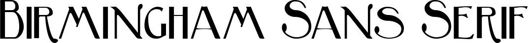 Birmingham Sans Serif title