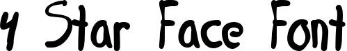 4 Star Face Font title