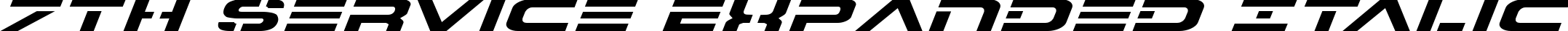 7th Service Expanded Italic