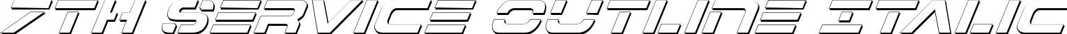 7th Service Outline Italic