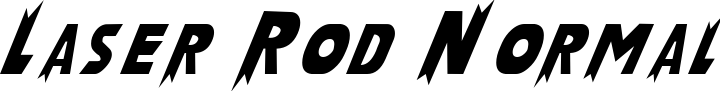 Laser Rod Normal font sample