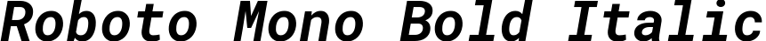 Roboto Mono Bold Italic