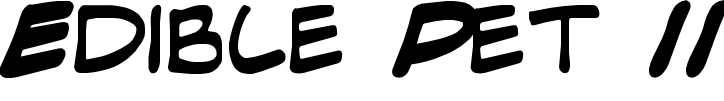 Edible Pet II font sample