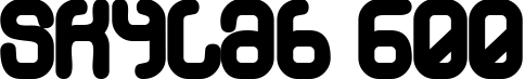 Skylab 600 font sample