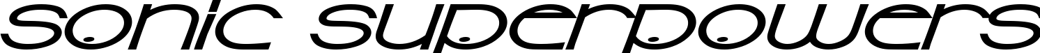 Sonic Superpowers font sample