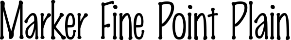 Marker Fine Point Plain font sample