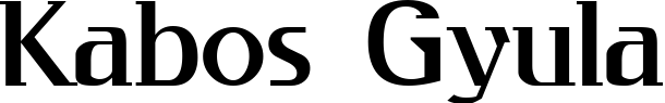 Kabos Gyula font sample