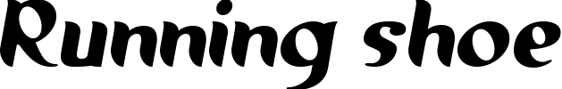 Running shoe font sample