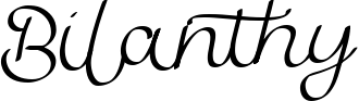 Bilanthy font sample